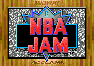 NBA Jam title screen for Sega Mega Drive